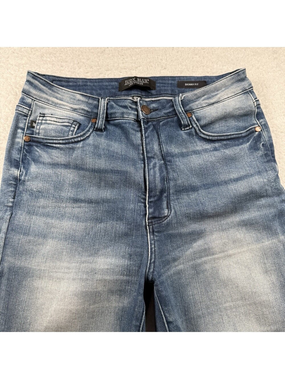 Judy Blue Women’s Skinny Jeans 9/29 High Rise Light Wash Stretch Distressed Look - Picture 4 of 12